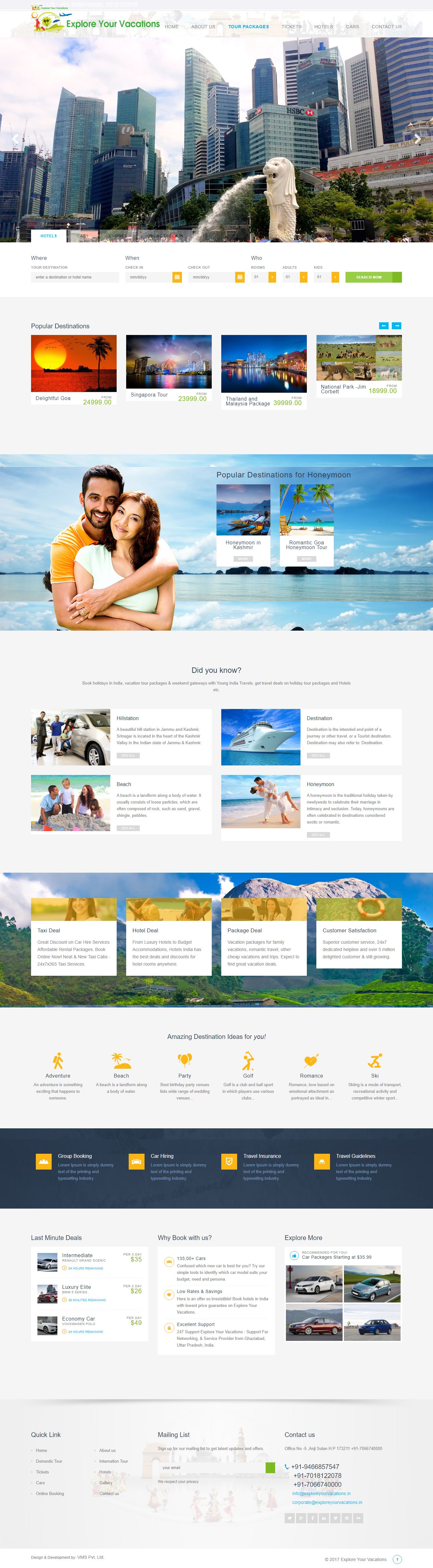 Website layout